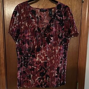 Axcess Red and Black Fitted Blouse